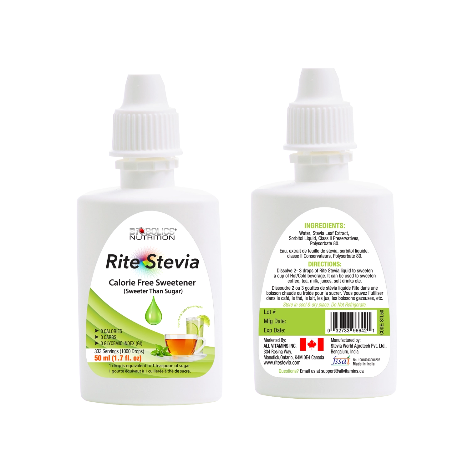 Stevia Liquid Drops (50ml) thumbnail 4