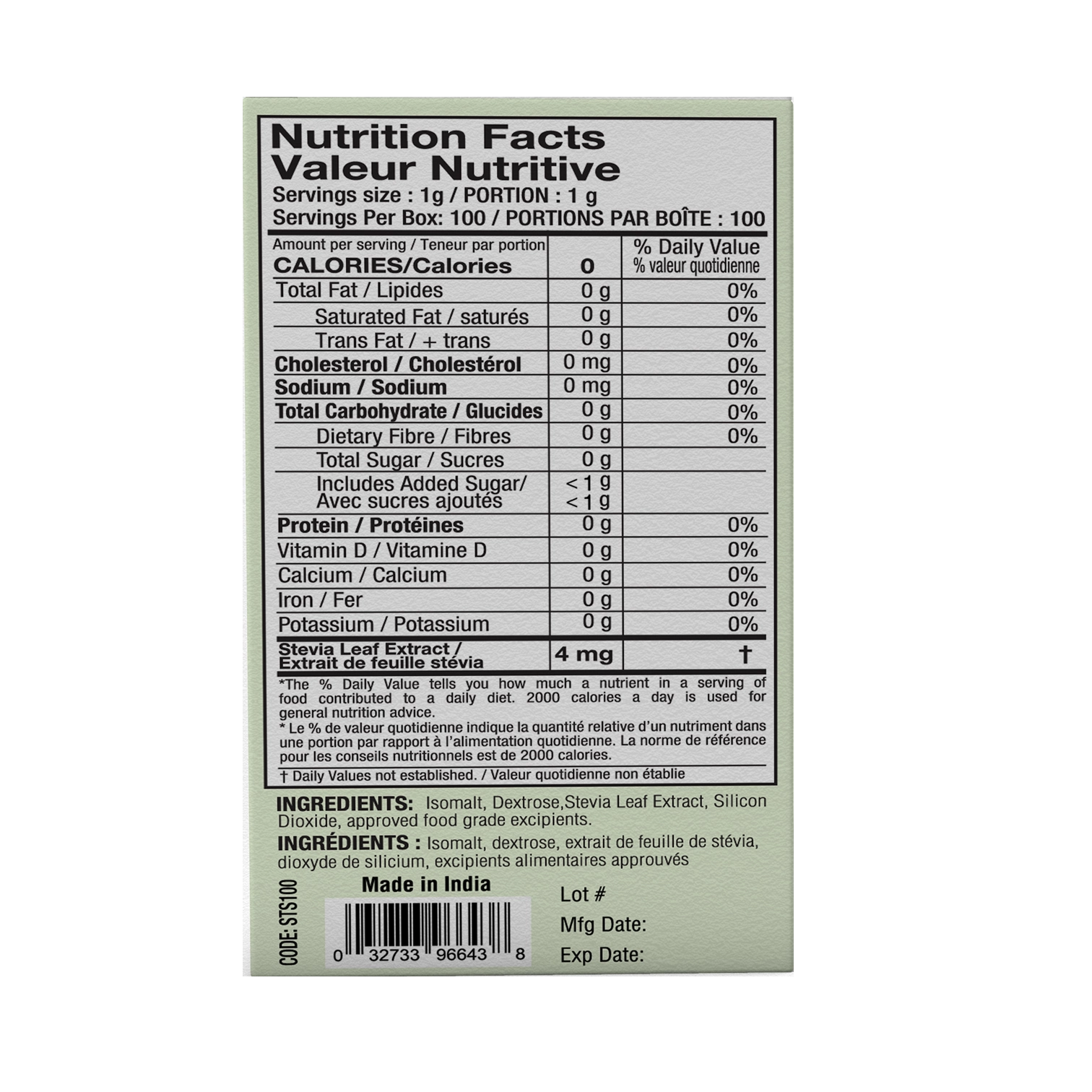 Stevia Packets (100 Count) thumbnail 4