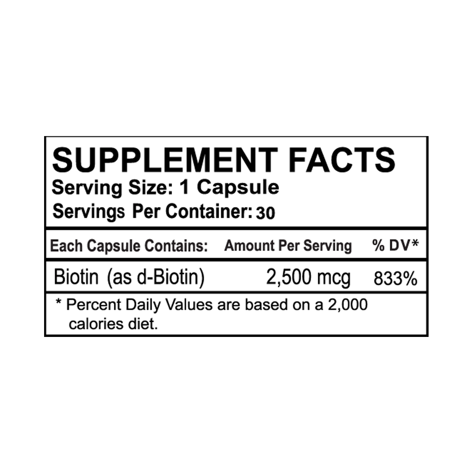 Biotin 2500 mcg thumbnail 2