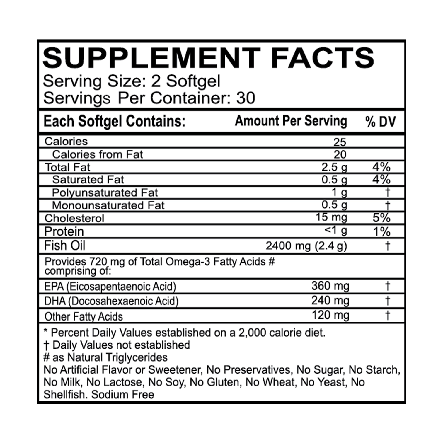 Omega 3 Fish Oil 1200 mg thumbnail 2