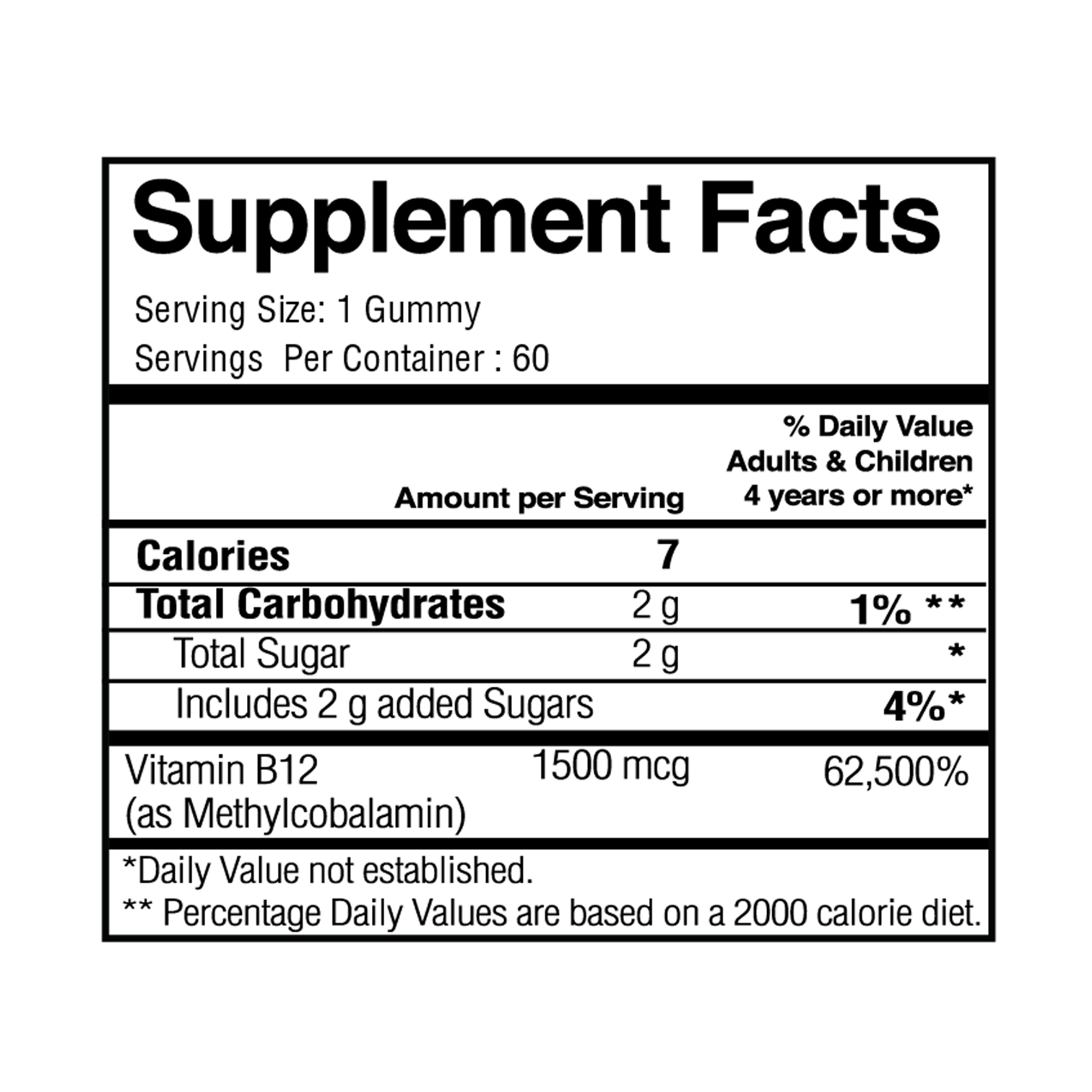 Vitamin B-12 Gummies 1500 mcg thumbnail 2